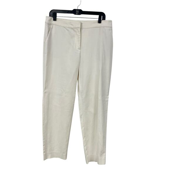 St. John Black Label Cream Dress Pant Ankle Length Womens 10 AS IS - Picture 1 of 6